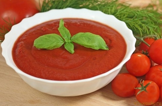 сыроедческий томатный суп